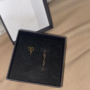 Heart Nose cuff and heart shaped nose chain